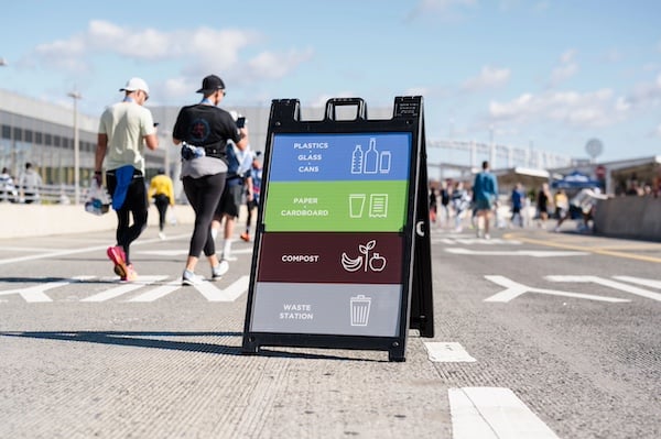 Waste diversion at an NYRR race.