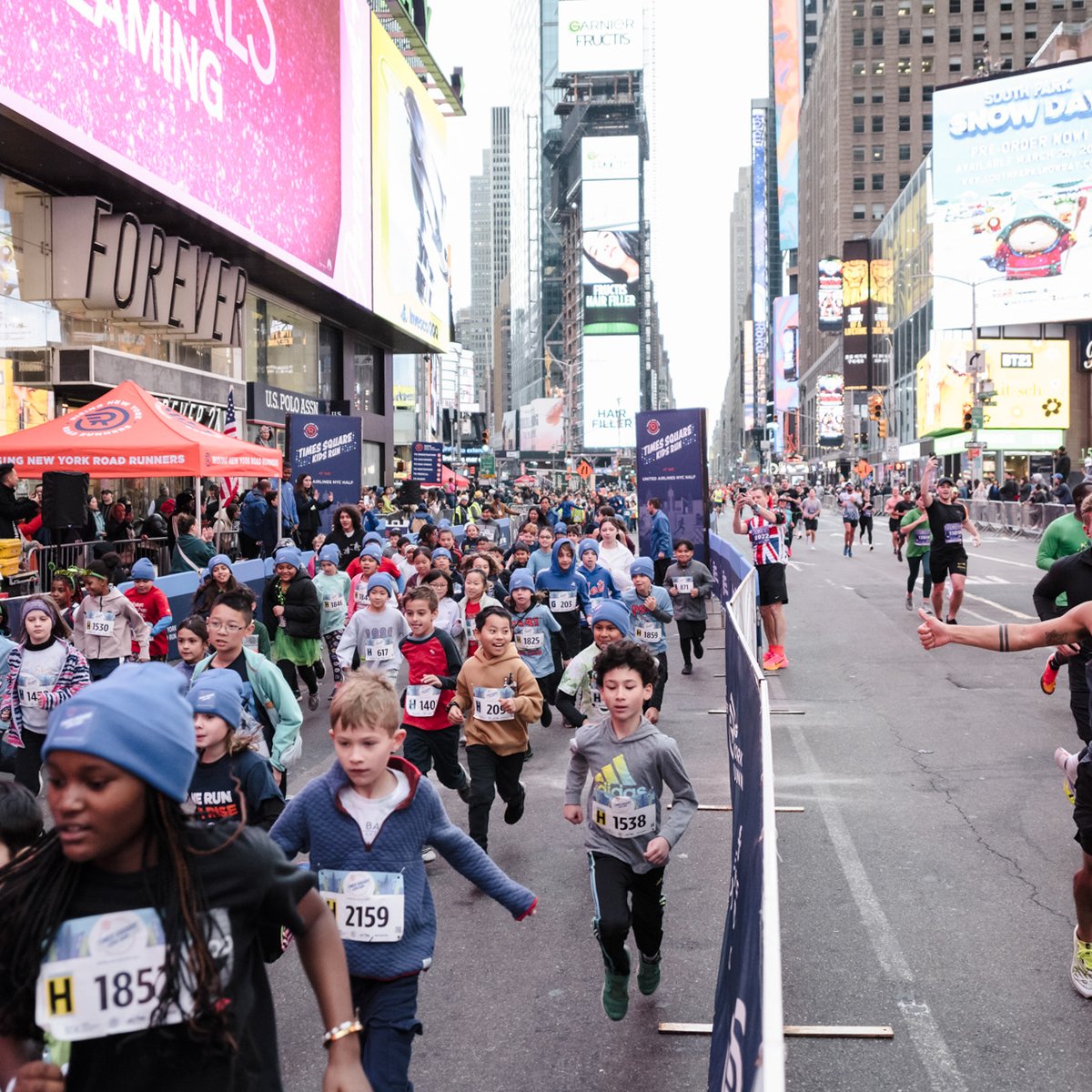 UA NYC Half 2024 Times Sq Kids Run