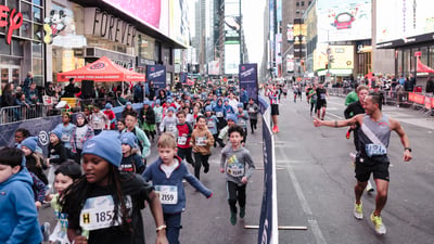UA NYC Half 2024 Times Sq Kids Run