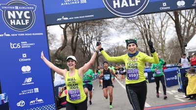UA NYC Half 2024 finish