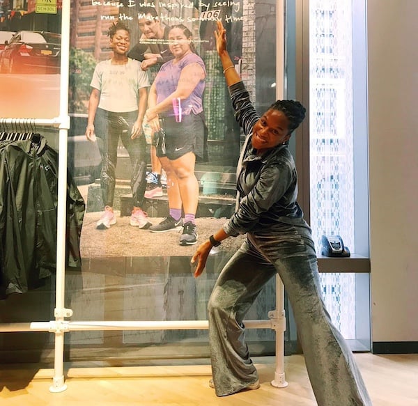 Victoria at the Nike store