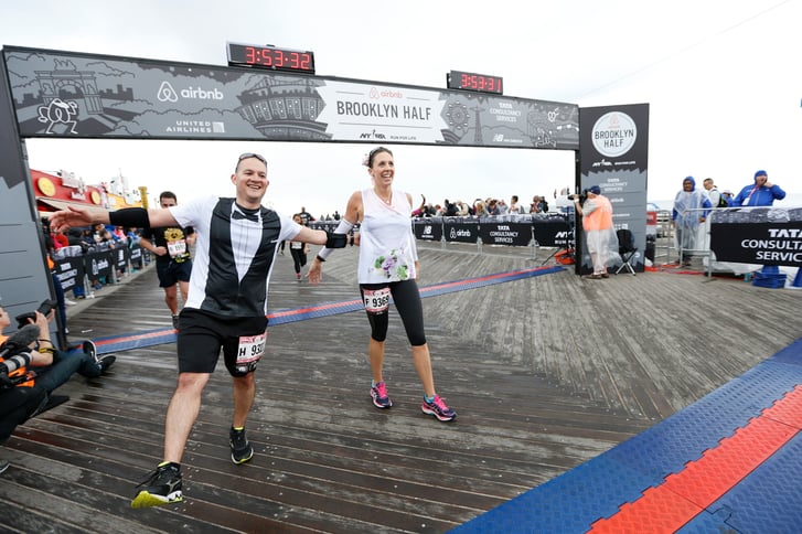 Finish line at the Brooklyn Half