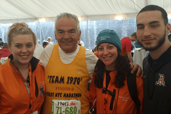 Arturo Montero before the start of the New York City Marathon
