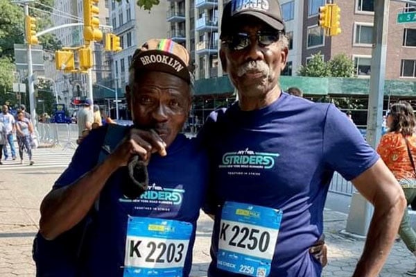 Leroy Cummins and Griffith Gray after Harlem 5K