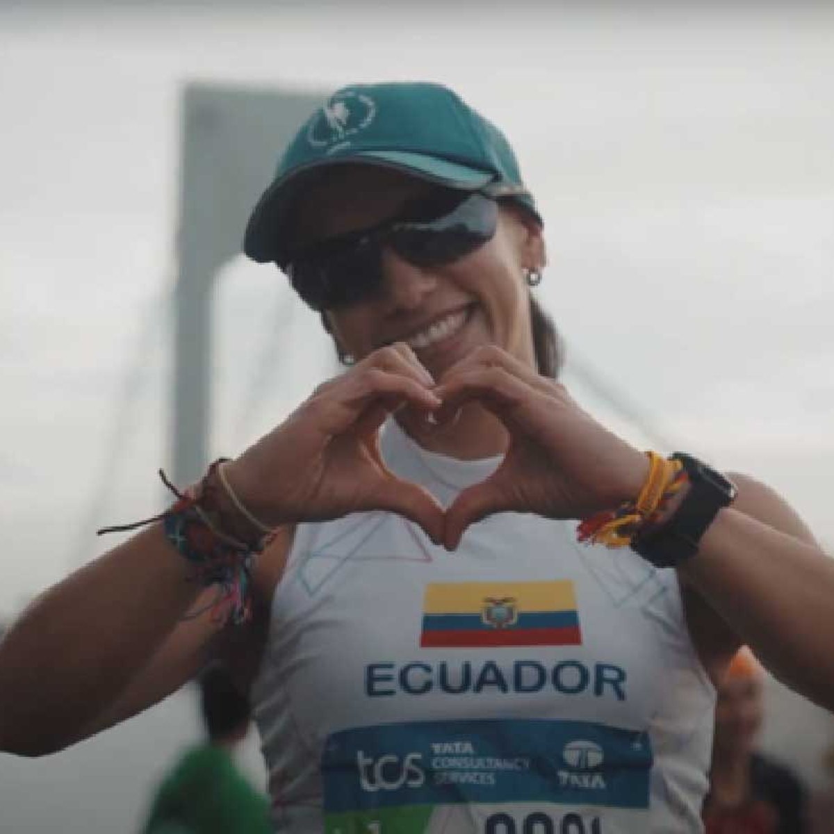 Runner at start of 2022 TCSNYC Marathon