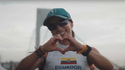 Runner at start of 2022 TCSNYC Marathon