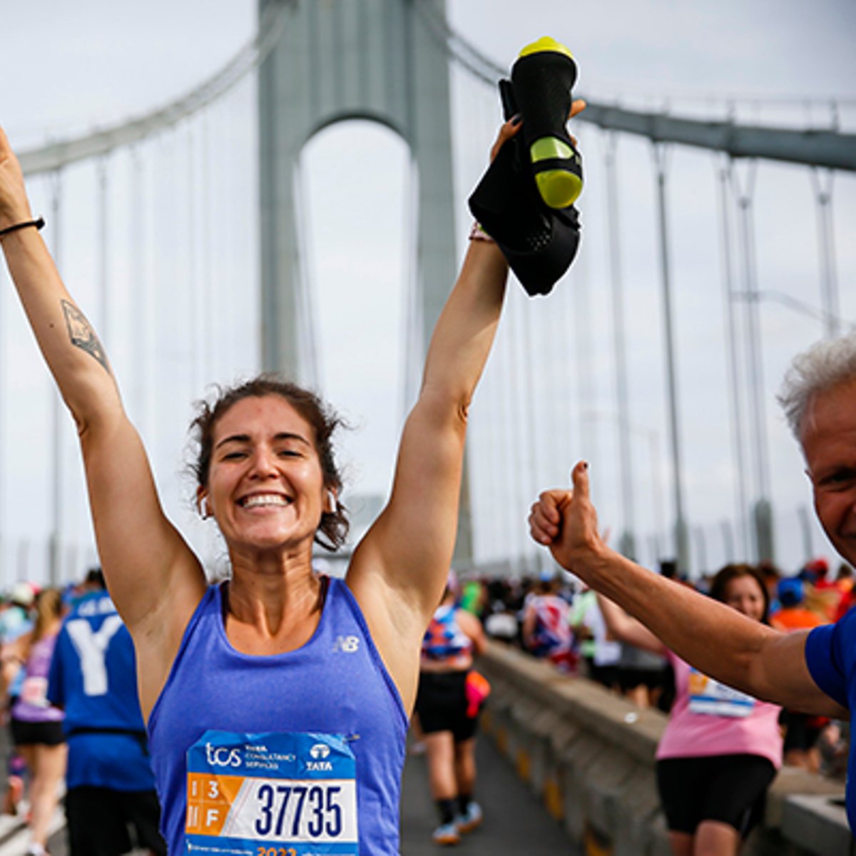 Runner at start of 2022 TCS NYC Marathon