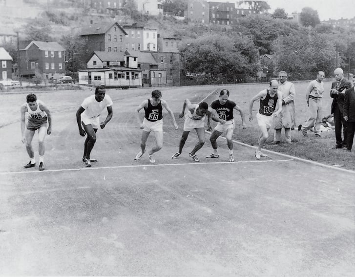 The start of the 5000m Regional Championship, May 31, 1964, Yonkers, NY.