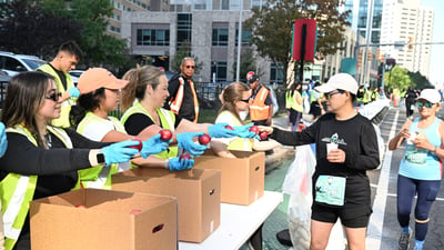 Runners at the 2025 NYRR Jersey City 5K
