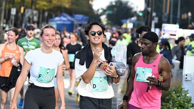 Runners at the 2025 NYRR Jersey City 5K