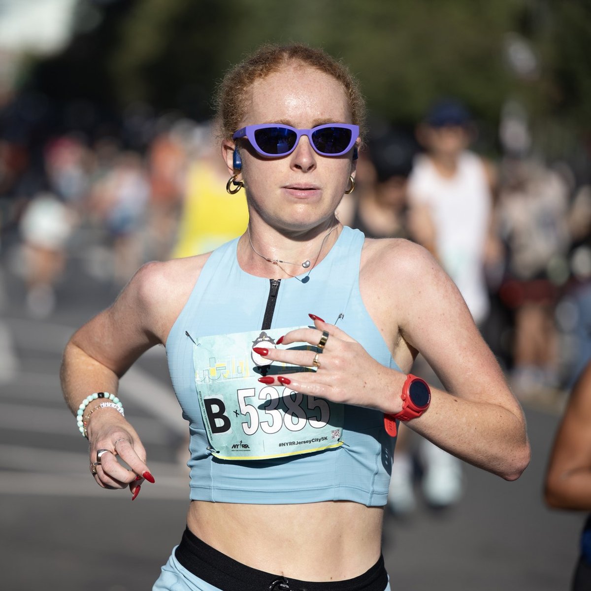 Runners at the 2025 NYRR Jersey City 5K