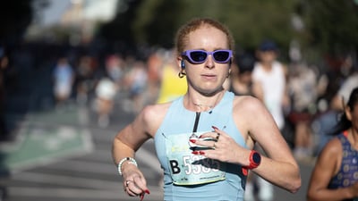 Runners at the 2025 NYRR Jersey City 5K