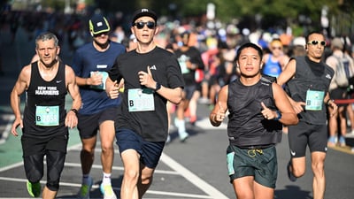 Runners at the 2025 NYRR Jersey City 5K
