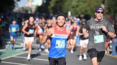 Runners at the 2025 NYRR Jersey City 5K