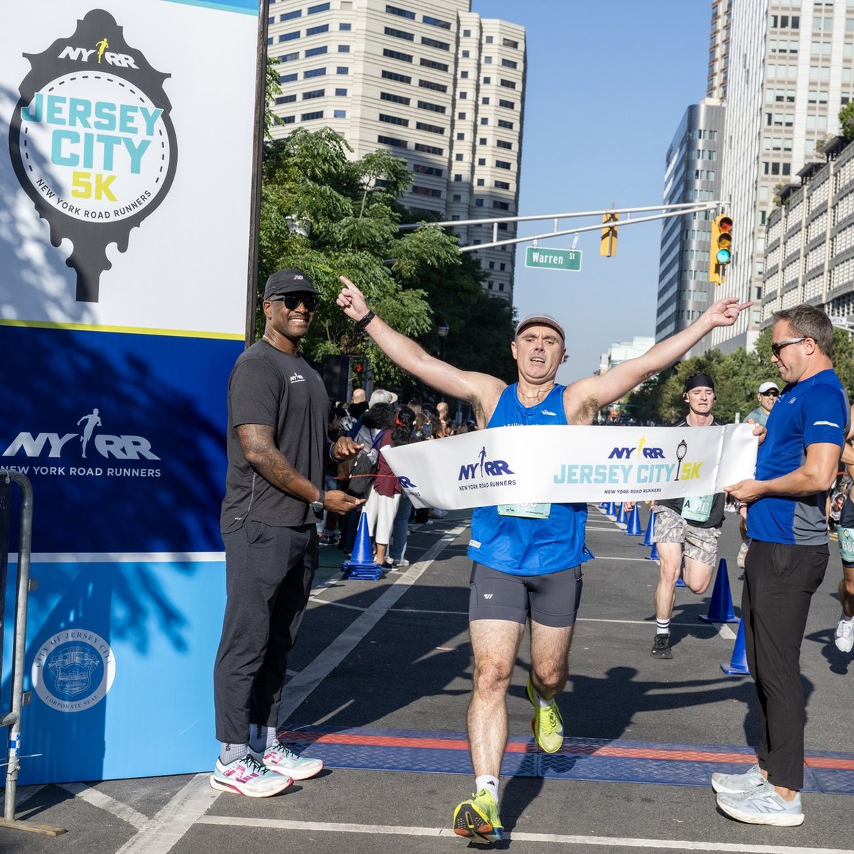 Runners at the 2025 NYRR Jersey City 5K