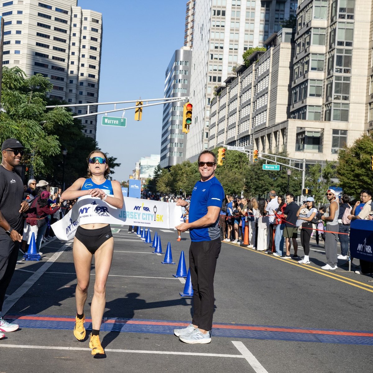 Runners at the 2025 NYRR Jersey City 5K