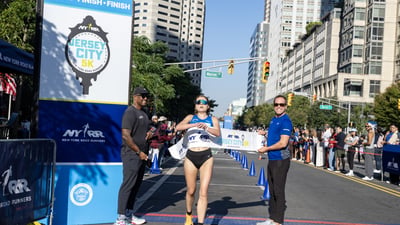 Runners at the 2025 NYRR Jersey City 5K