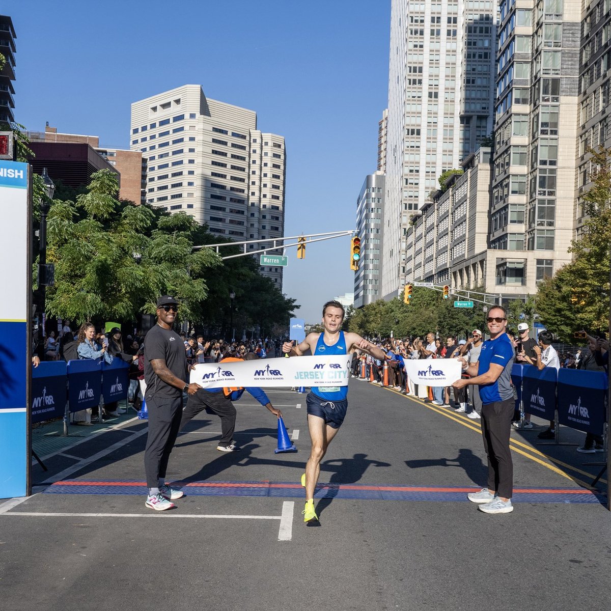 Runners at the 2025 NYRR Jersey City 5K
