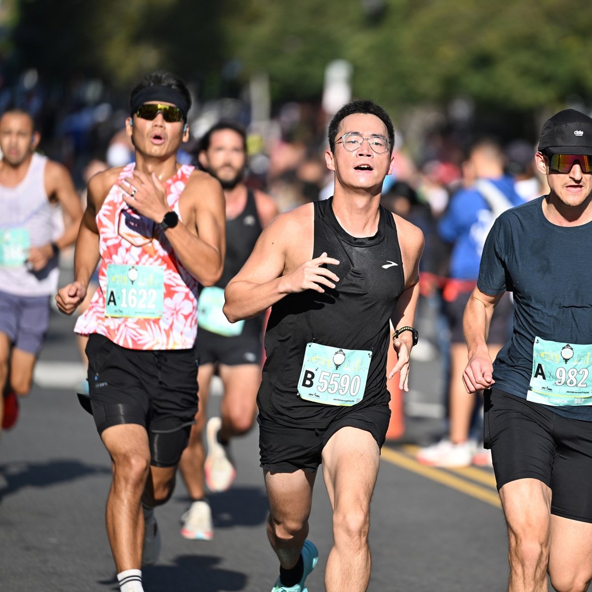 Runners at the 2025 NYRR Jersey City 5K