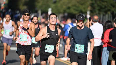 Runners at the 2025 NYRR Jersey City 5K