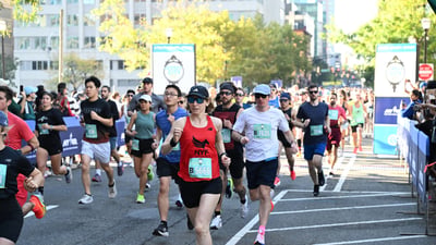 Runners at the 2025 NYRR Jersey City 5K