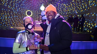 Runners at the 2025 NYRR Midnight Run