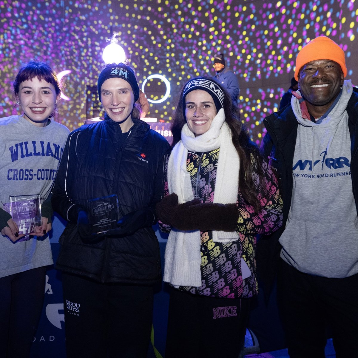 Runners at the 2025 NYRR Midnight Run