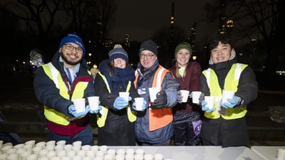 Runners at the 2025 NYRR Midnight Run