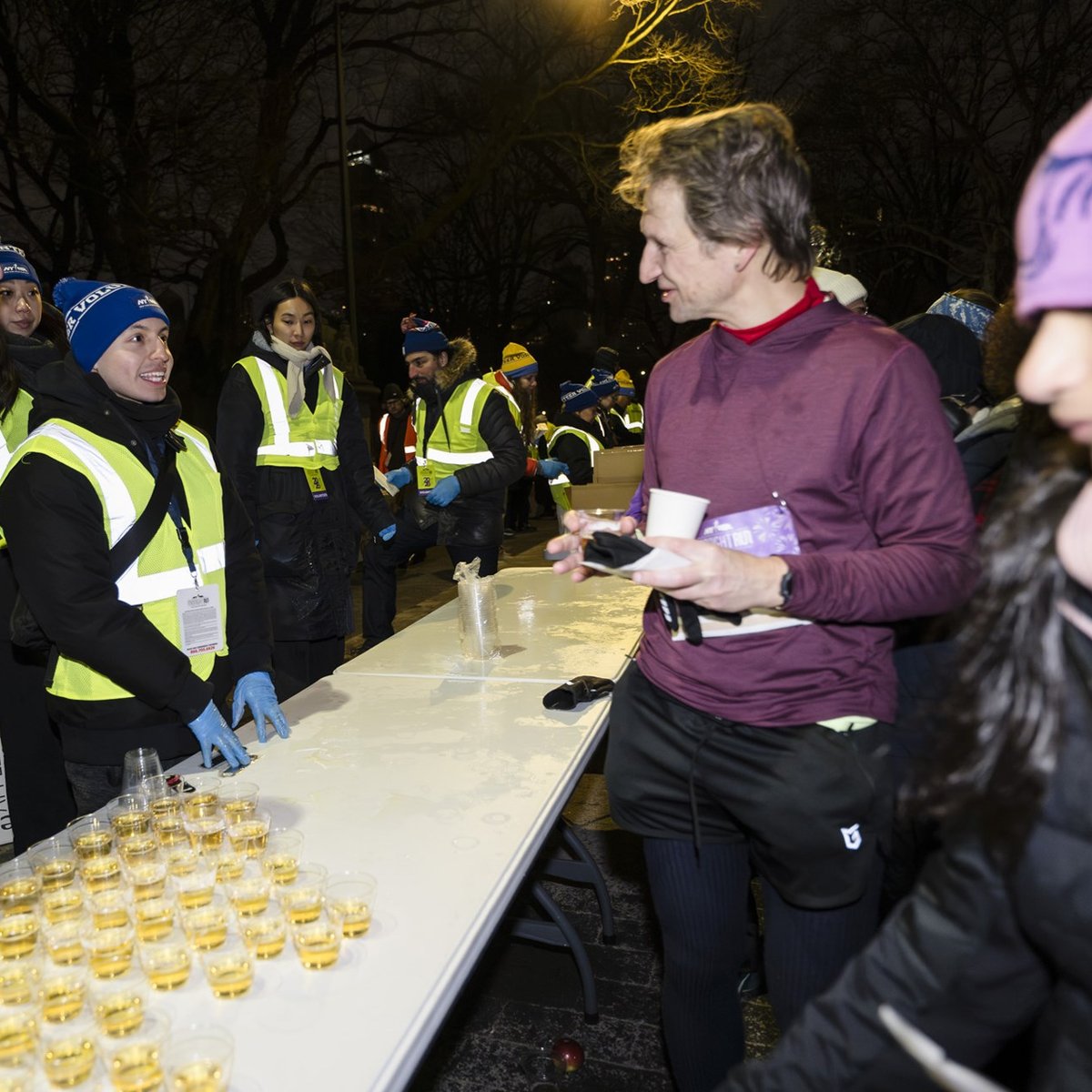 Runners at the 2025 NYRR Midnight Run