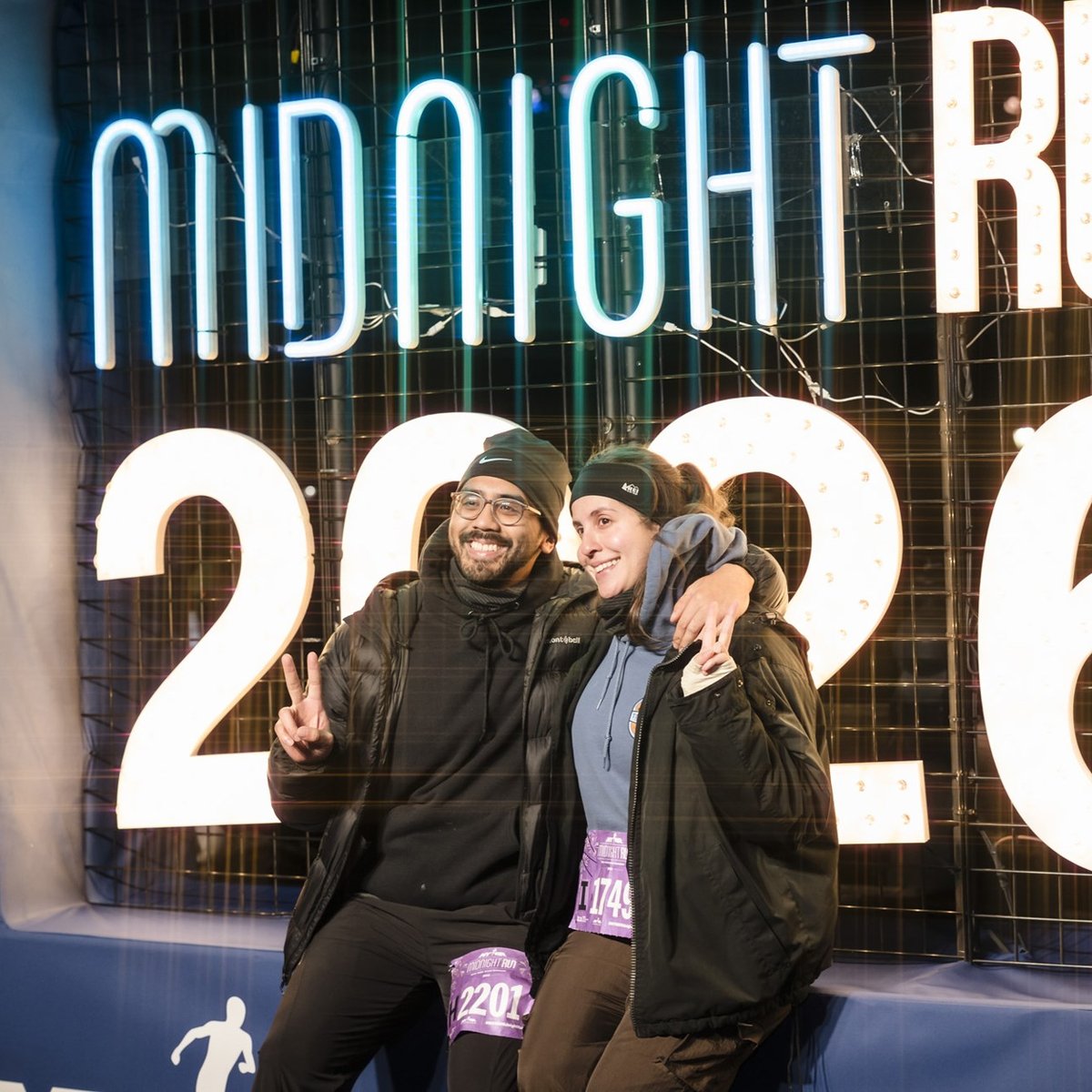 Runners at the 2025 NYRR Midnight Run
