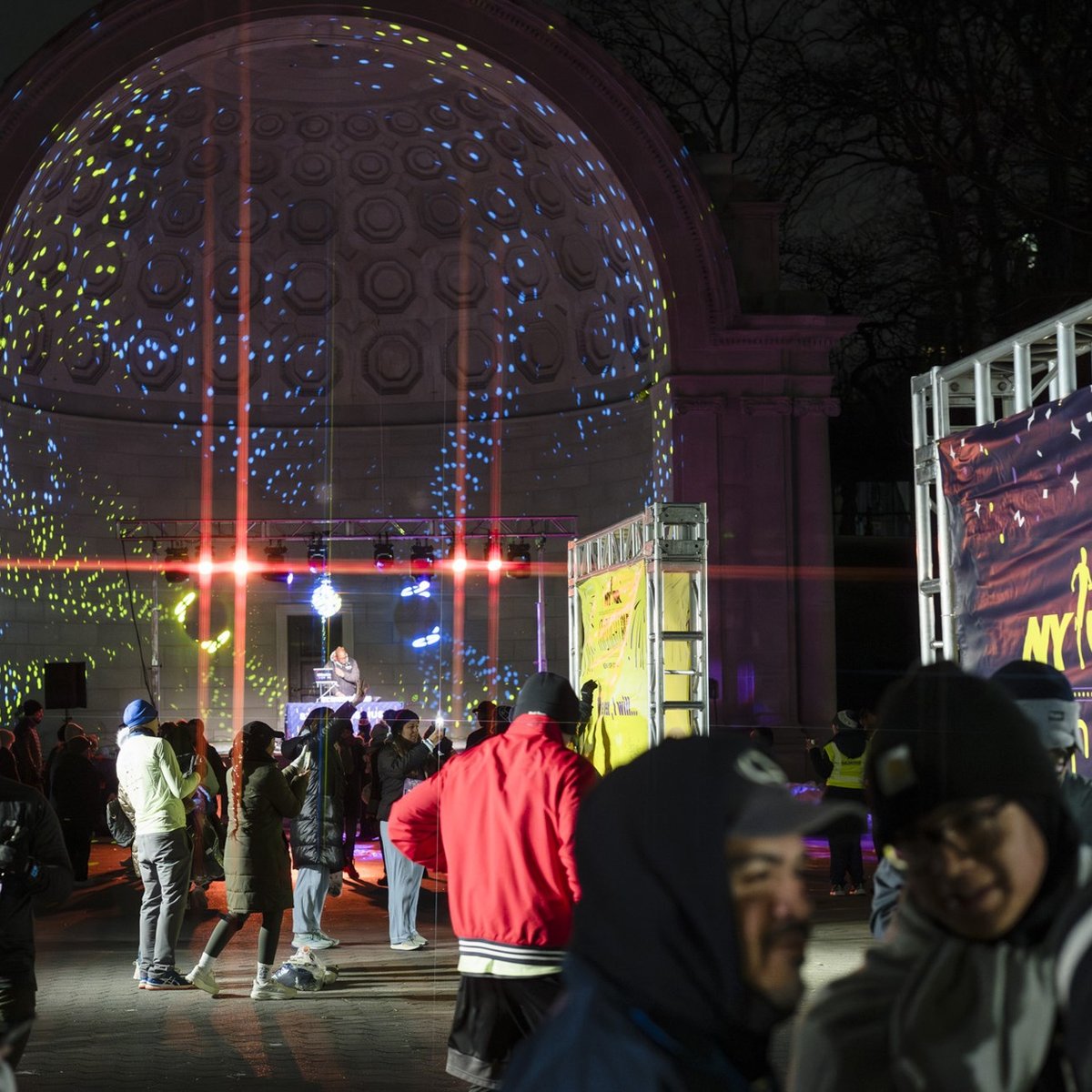 Runners at the 2025 NYRR Midnight Run