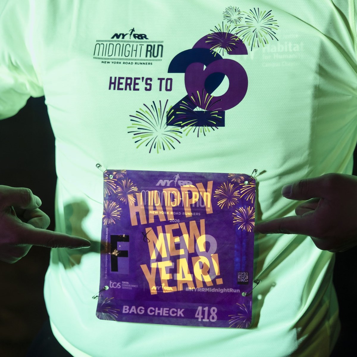 Runners at the 2025 NYRR Midnight Run