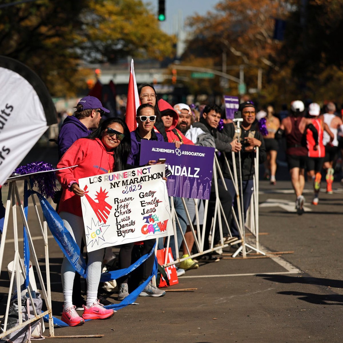 Charity runners at the 2025 TCS New York City Marathon