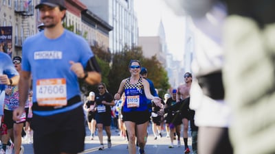 Charity runners at the 2025 TCS New York City Marathon