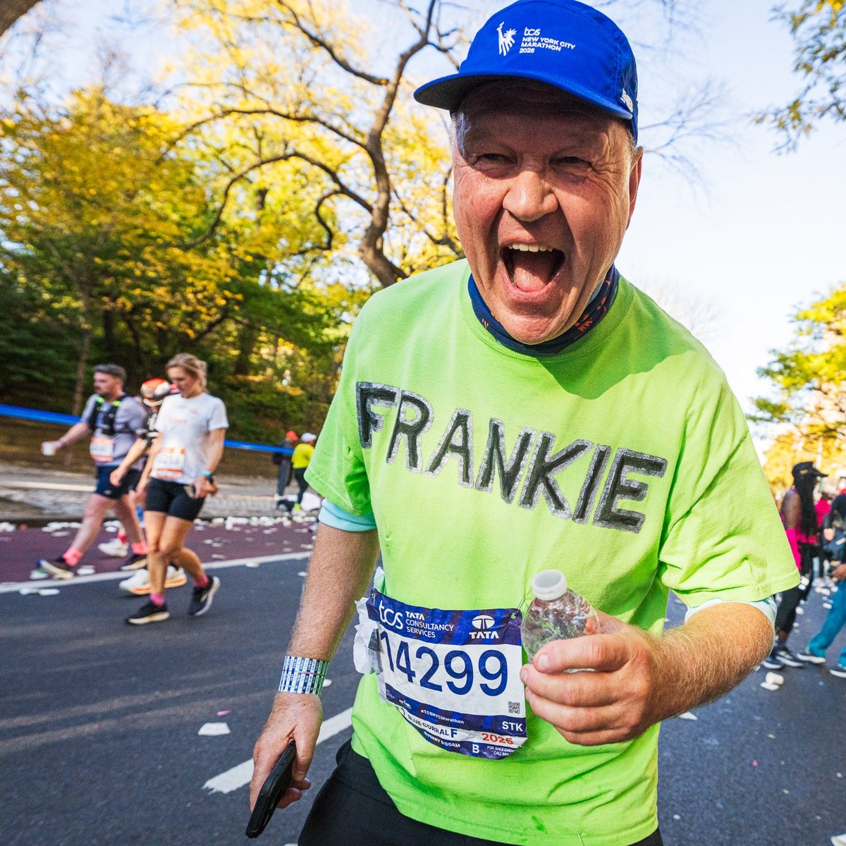 Runner smiling at camera