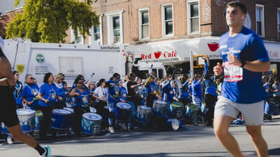 Drum line in crowd