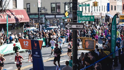 Runners on Bedford Ave