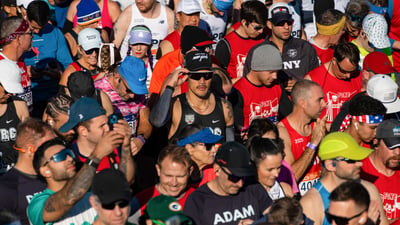 Runners waiting to start