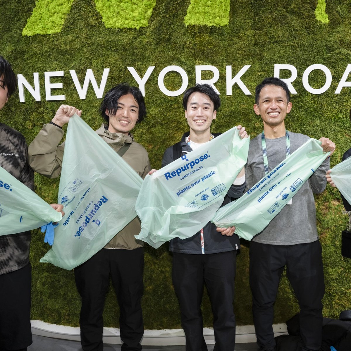 Plogging event as part of TCS New York City Marathon race week