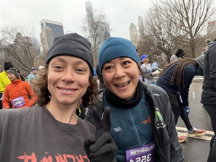 Lou Mialhe and Stephanie Loleng at the NYRR Ted Corbitt 15K