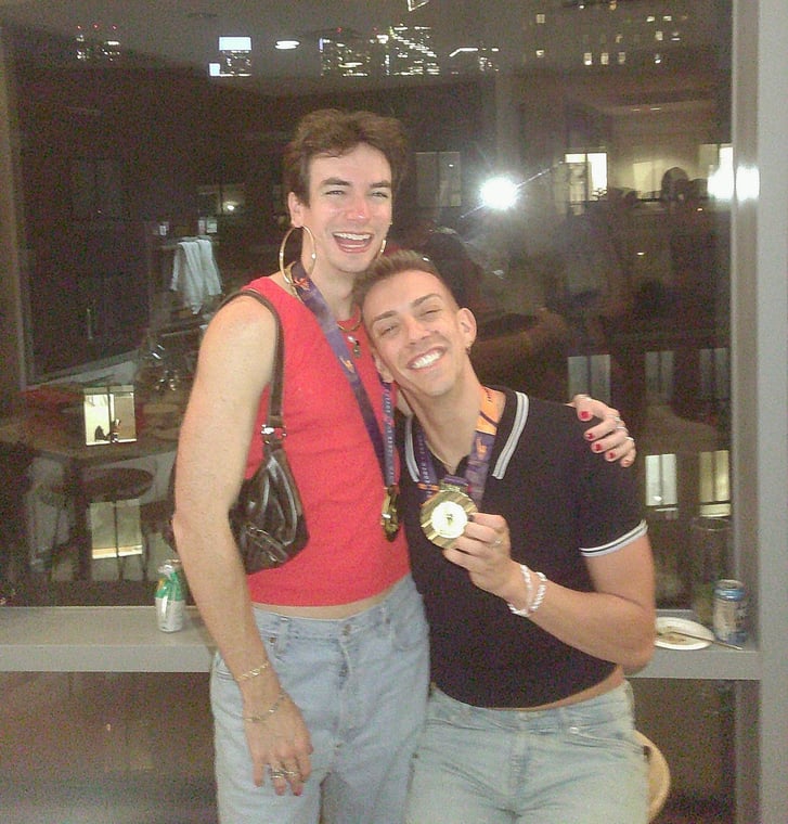 J Solle with Pat Monroe after the TCS New York City Marathon