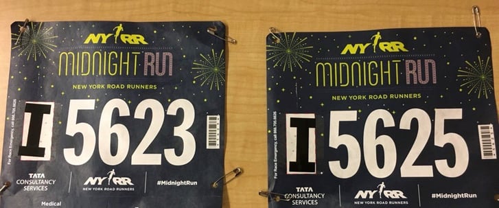 Bibs from the 2016 Midnight Run