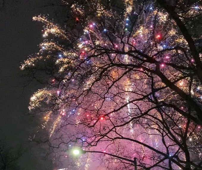 Fireworks at the 2023 Midnight Run