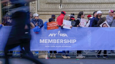 NYRR Membership Cheer Zone at the 2025 TCS New York City Marathon