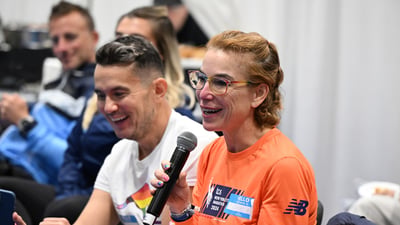 NYRR Members at the 2025 TCS New York City Marathon Expo Presented by New Balance