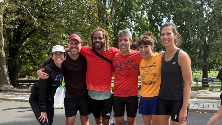 Roberto Mandje in Central Park with other runners in 2025