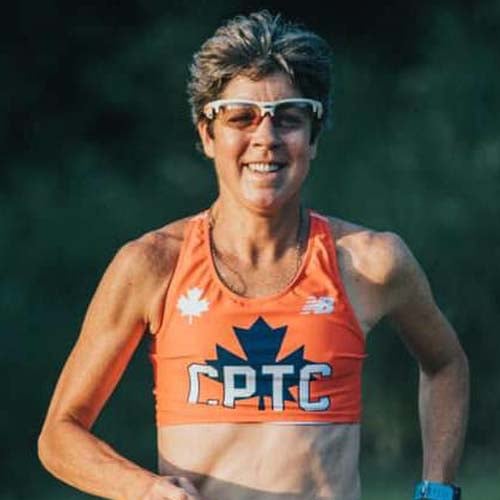 Stacy Creamer, member of the NYRR Board of Directors, running in a race