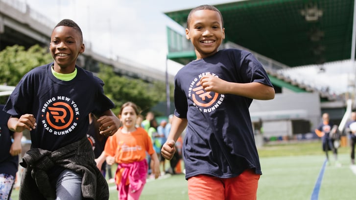 Rising New York Road Runners kids playing