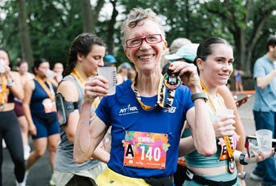 Gordon Bakoulis at the 2025 Mastercard New York Mini 10K