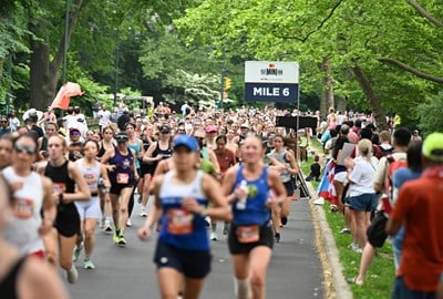 Runners at the Mastercard New York Mini 10K